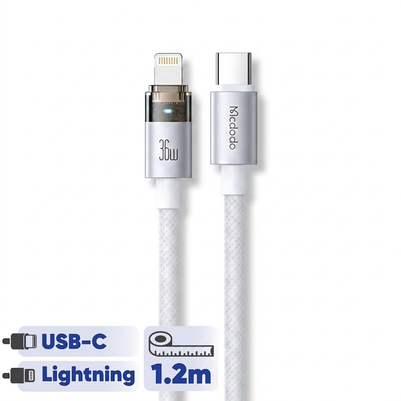 کابل تبدیل USB-C به لایتنینگ مک دودو مدل CA-694 طول 1.2 متر