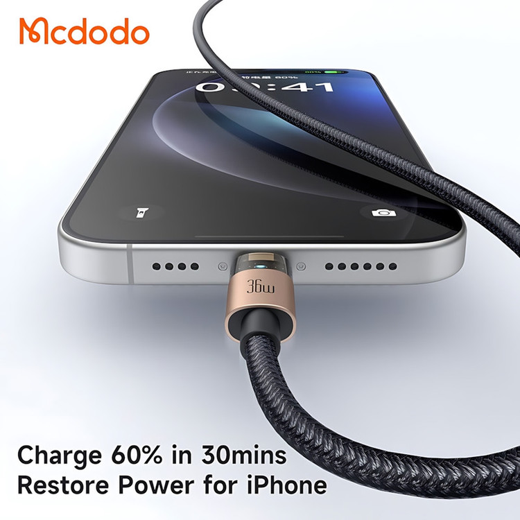 کابل تبدیل USB-C به لایتنینگ مک دودو مدل CA-694 طول 1.2 متر