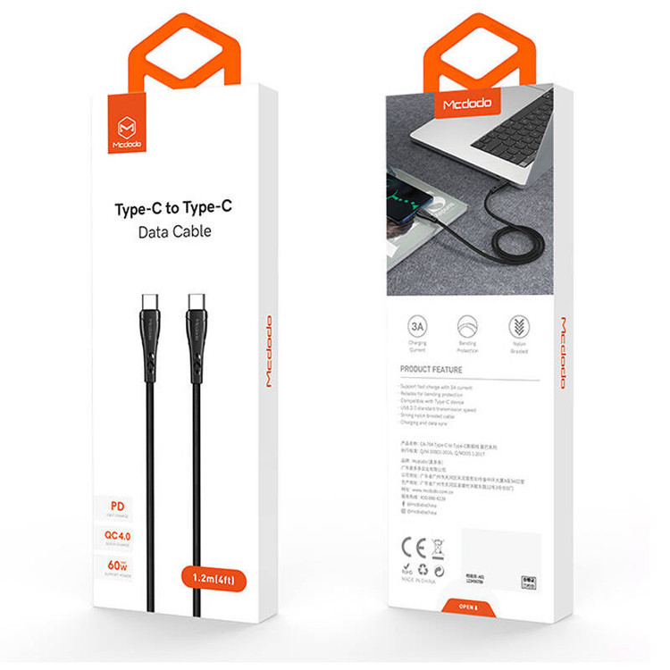 کابل USB-C مک دودو مدل CA - 7641 60W PD QC4 طول 1.2 متر