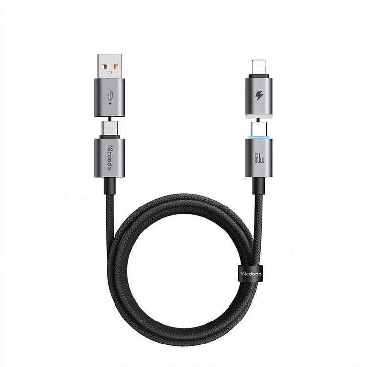 کابل تبدیل USB/USB-C به لایتنینگ/USB-C مک دودو مدل CA-6560 طول 1.2 متر