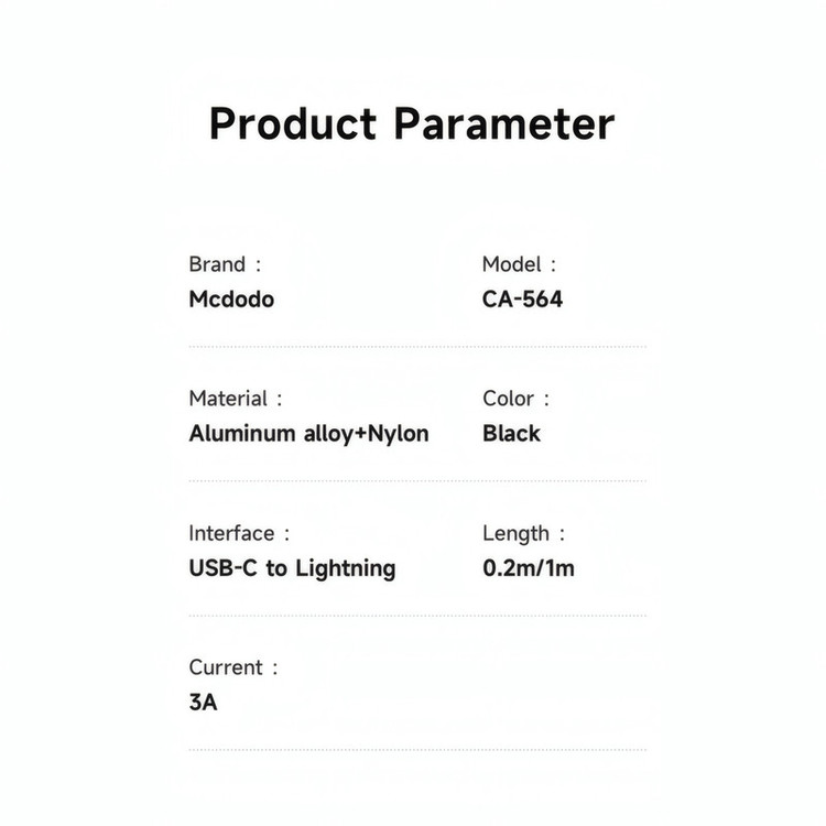کابل USB-C مک دودو مدل Bending CA-564 طول 1 متر