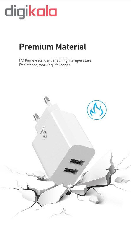 شارژر دیواری مک دودو مدل CH-6720 به همراه کابل تبدیل لایتنینگ