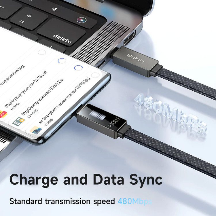کابل USB-C مک دودو مدل LED RHYTHM طول 1.2 متر