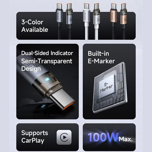 کابل تبدیل USB-C مک دودو مدل CA-558 طول 0.3 متر