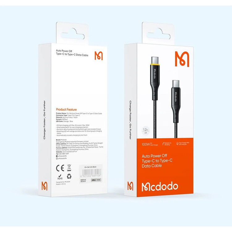 کابل USB-C مک دودو مدل CA-346 طول 1.2 متر