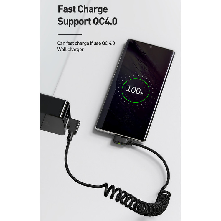 کابل تبدیل USB به USB-C مک دودو مدل Type-C Data Coiled طول 1.8 متر