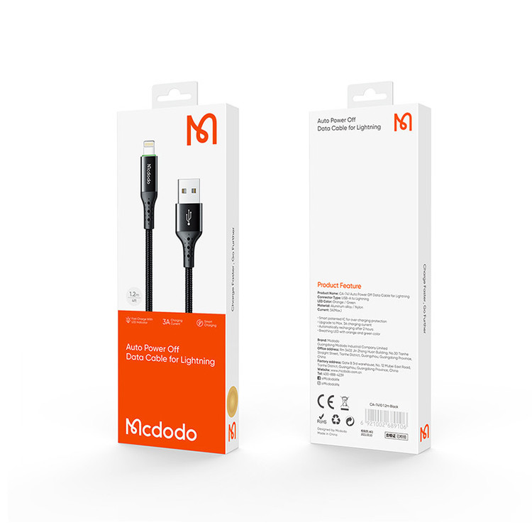 کابل تبدیل USB به لایتنینگ مک دودو مدل CA-7410 New Pack طول 1.2 متر