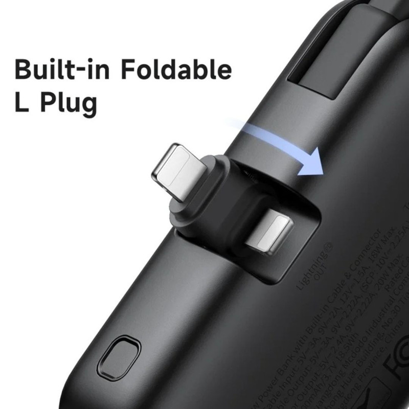 پاوربانک مک دودو مدل MC-7800 ظرفیت 5000 میلیآمپر ساعت به همراه کابل تبدیل USB-C