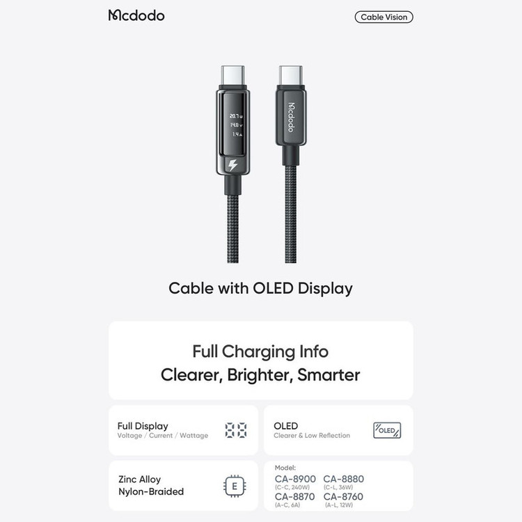 کابل USB-C مک دودو مدل CA-890 طول 1.2 متر