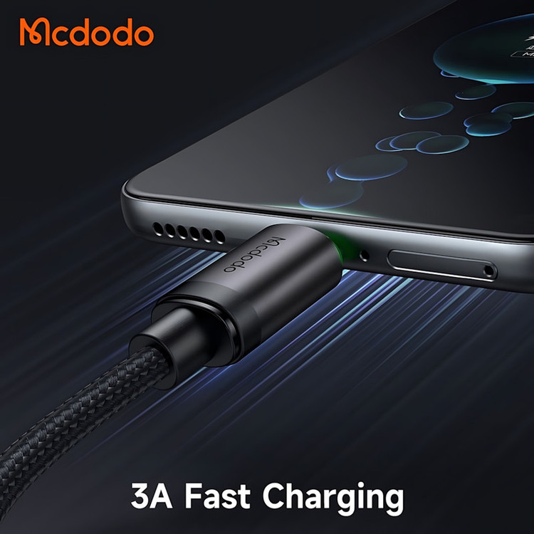 کابل تبدیل USB به USB-C مک دودو مدل MCCA396 LED Version طول 1 متر