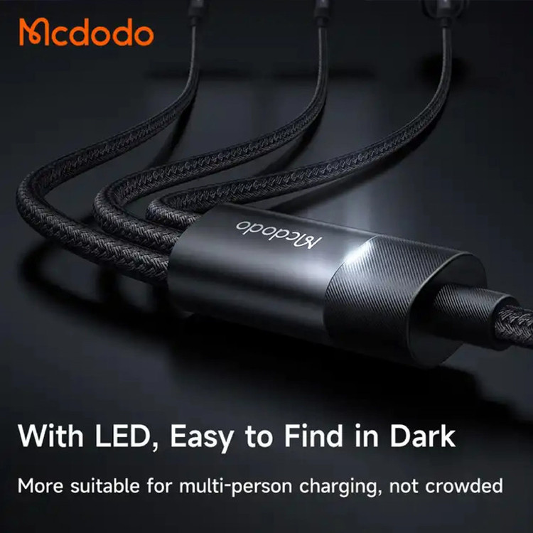 کابل تبدیل USB به MicoUSB/ USB-C / لایتنینگ مک دودو مدل CA-579 طول 1.2 متر