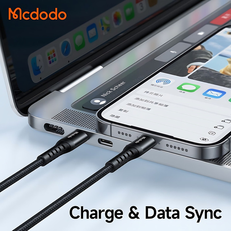 کابل تبدیل USB-C به لایتنینگ مک دودو مدل CA-563 طول 0.2 متر