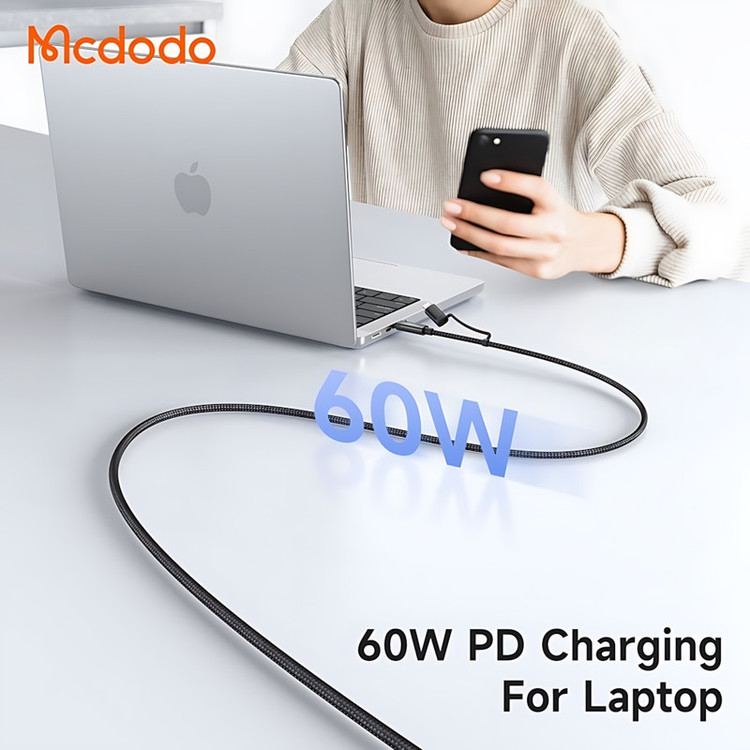 کابل تبدیل USB-C به USB/لایتنینگ مک دودو مدل CA-1990 طول 1.2 متر