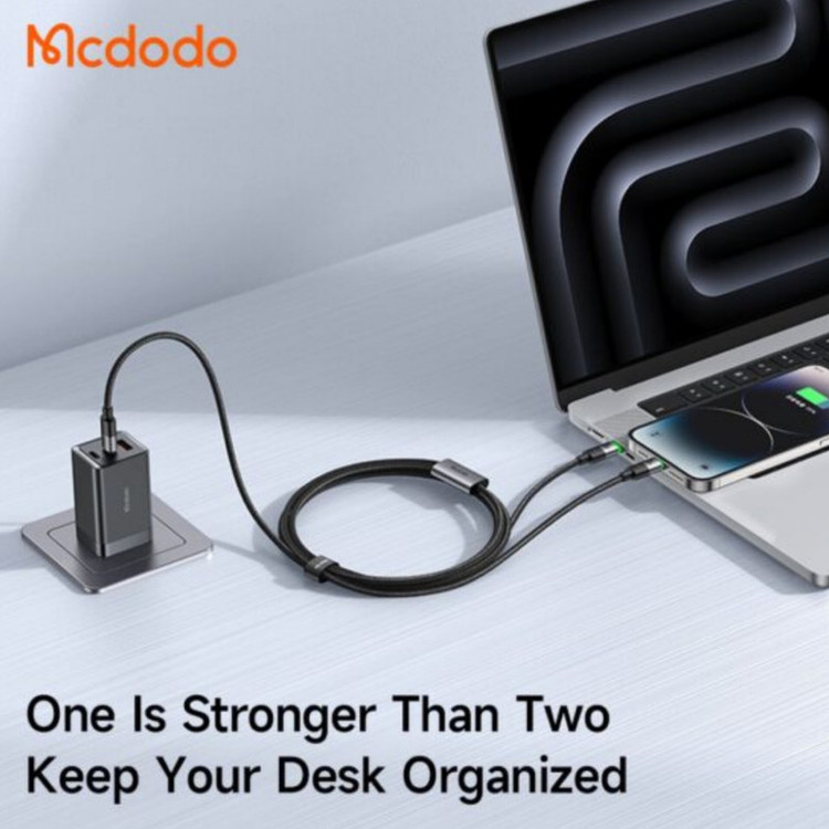 کابل تبدیل usb-cبه لایتنینگ /usb-c مک دودو مدل ca-6700 طول 1.5متر
