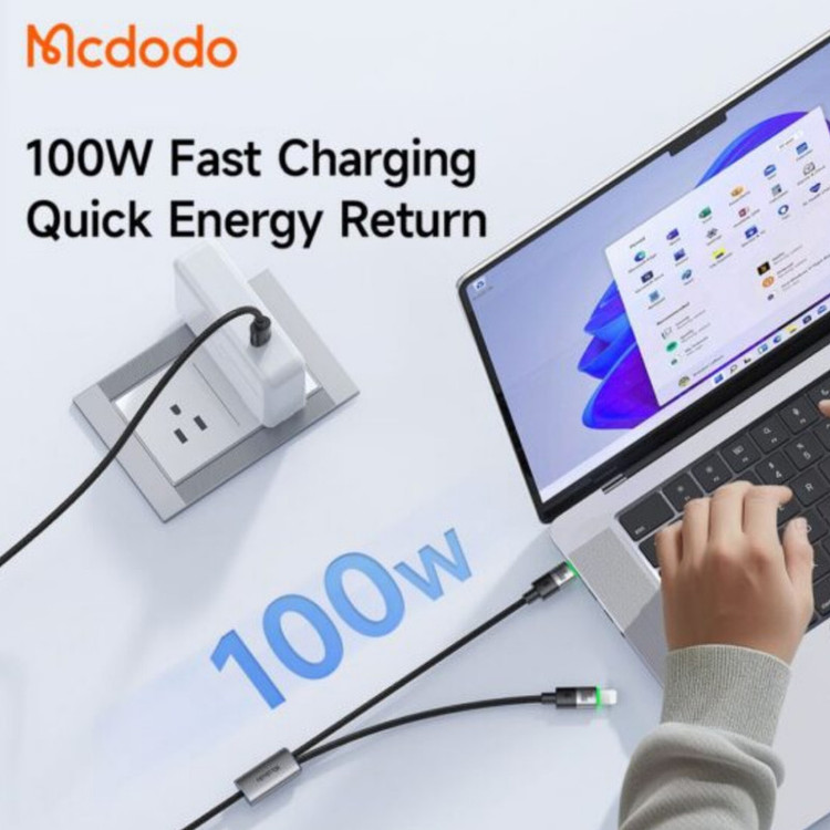 کابل تبدیل usb-cبه لایتنینگ /usb-c مک دودو مدل ca-6700 طول 1.5متر