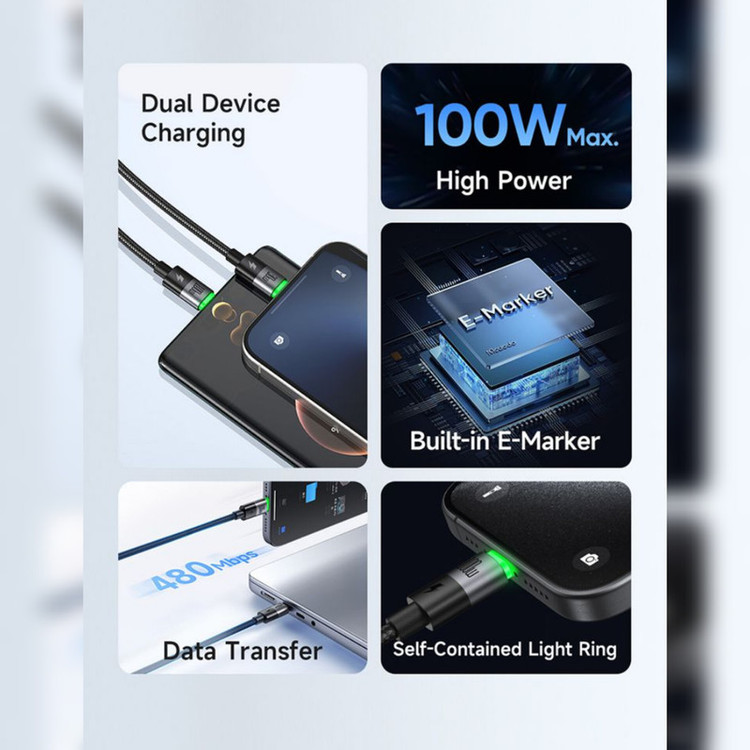 کابل تبدیل usb-cبه لایتنینگ /usb-c مک دودو مدل ca-6700 طول 1.5متر