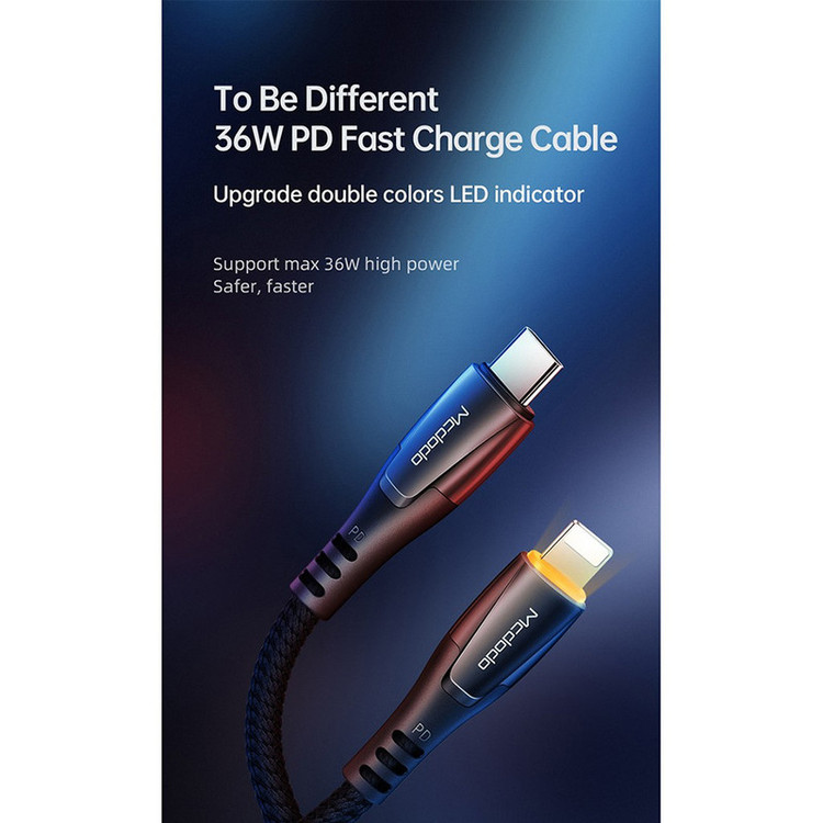 کابل USB-C به لایتنینگ مک دودو مدل CA_7650MCDO طول 1.2 متر