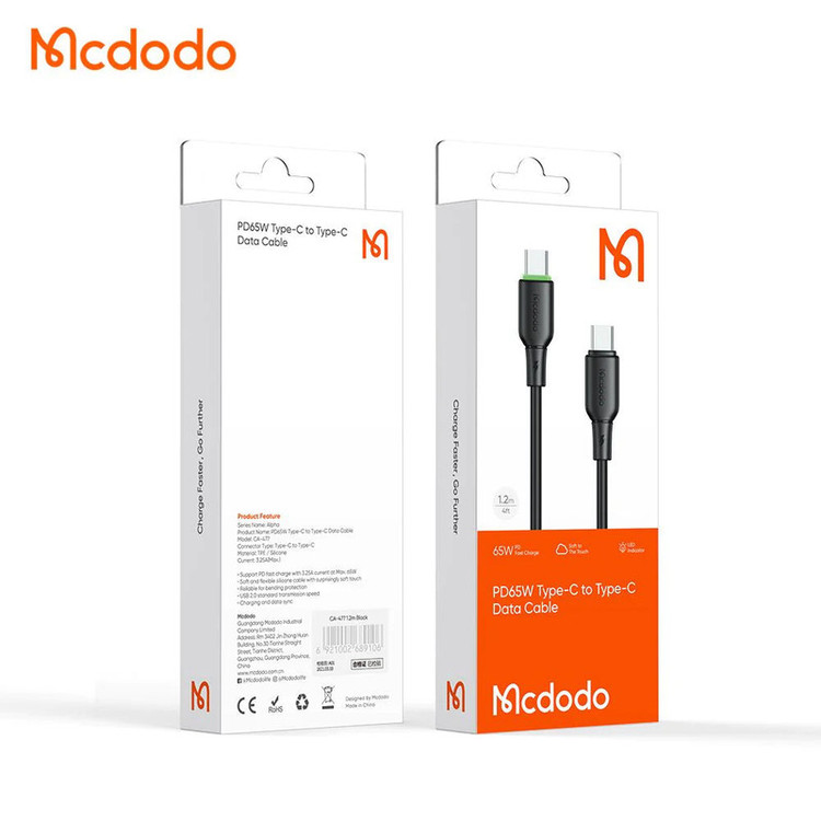 کابل USB-C مک دودو مدل C477I طول 1.2 متر