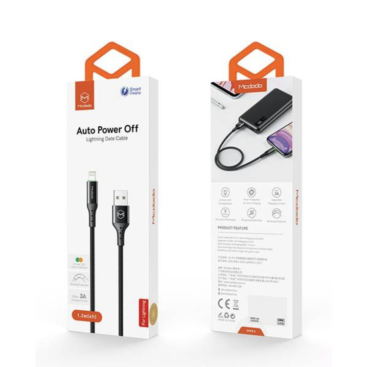 کابل تبدیل USB به لایتنینگ مک دودو مدل CA_741 طول 1.2 متر