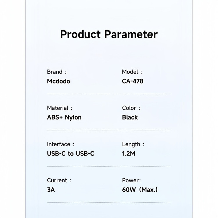 کابل تبدیل USB-C مک دودو مدل CA-478 طول 1.2 متر