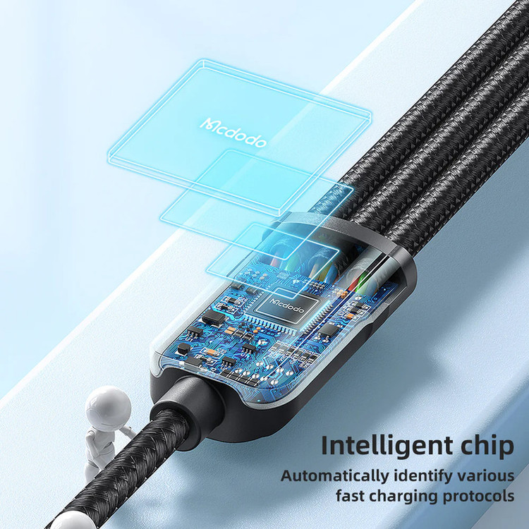 کابل تبدیل USB به microUSB / لایتنینگ / USB-C مک دودو مدل CA-0930 طول 1.2 متر