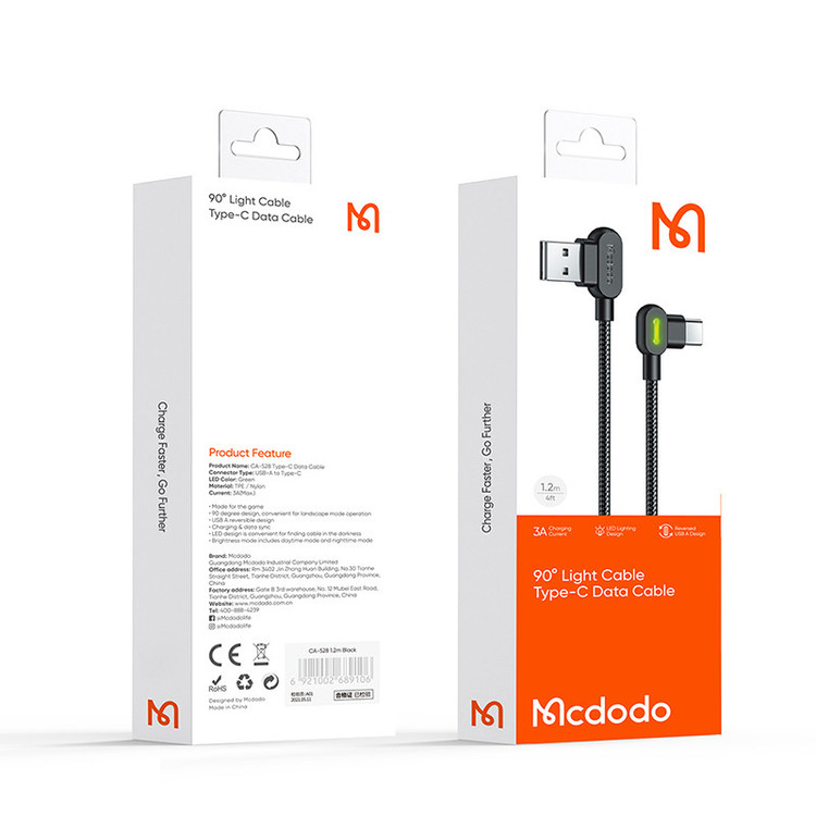 کابل تبدیل USB به USB-C مک دودو مدل CA-5281 طول 1.2 متر