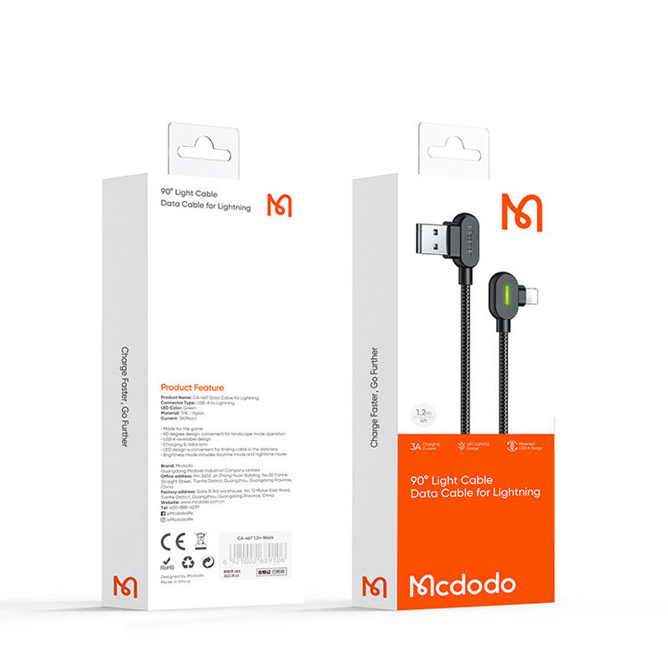 کابل تبدیل USB به لایتنینگ مک دودو مدل CA-4671 New Pack طول 1.2 متر