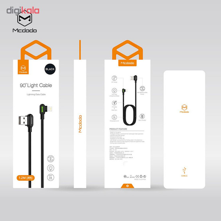 کابل تبدیل USB به لایتنینگ مک دودو مدل CA-467 طول 1.2 متر