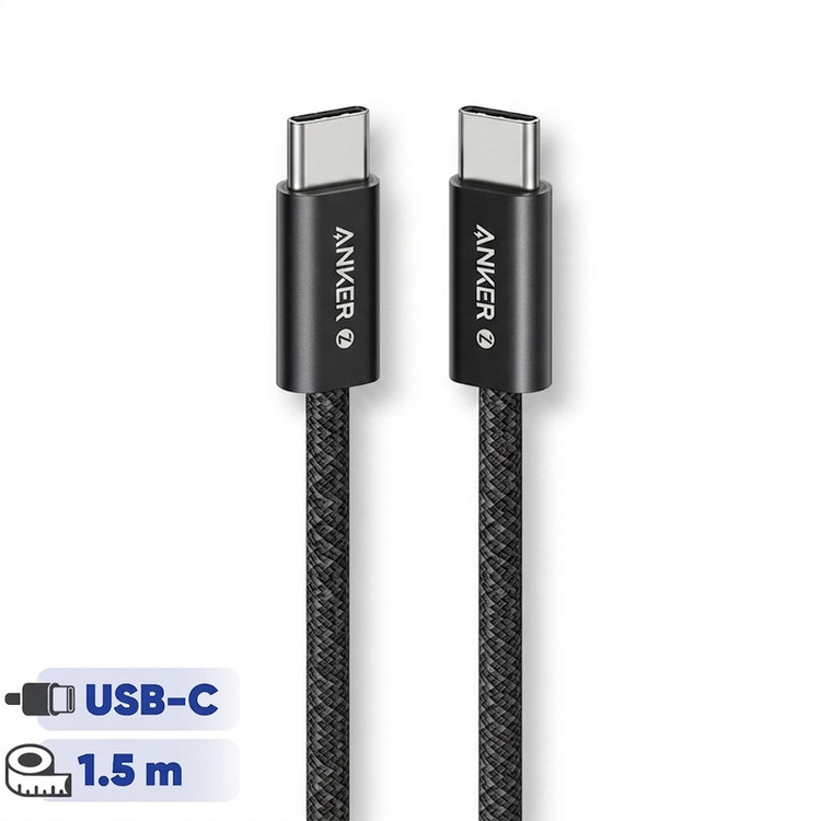 کابل تبدیل USB-C به USB-C انکر مدل Zolo A8060 طول 1.5 متر