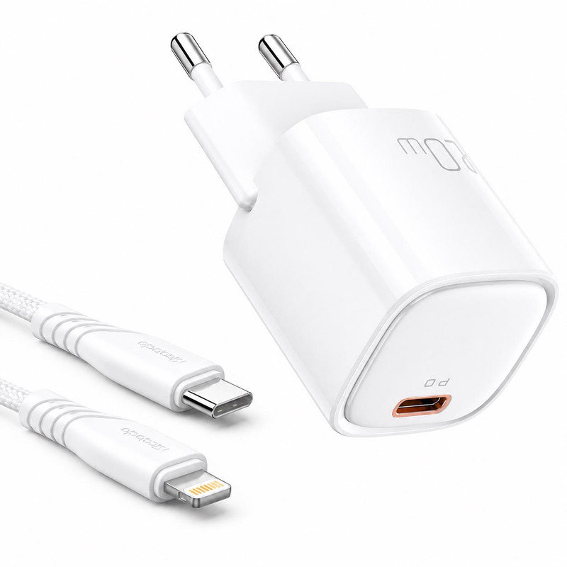 شارژر دیواری 20 وات مک دودو مدل CH-469 به همراه کابل تبدیل USB-C به لایتنینگ