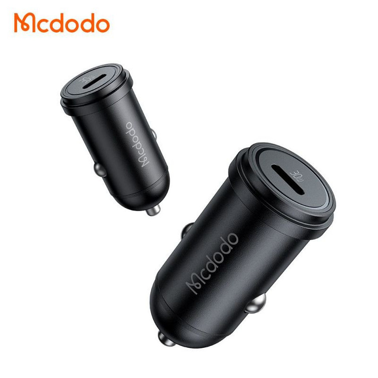 شارژر فندکی 30 وات مک دودو مدل MCA8 به همراه کابل تبدیل USB-C به لایتنینگ