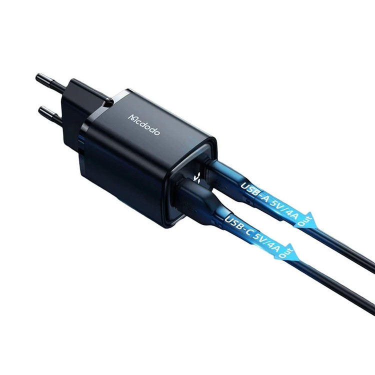 شارژر دیواری 33 وات دو پورت مک دودو مدل DualOutput-170