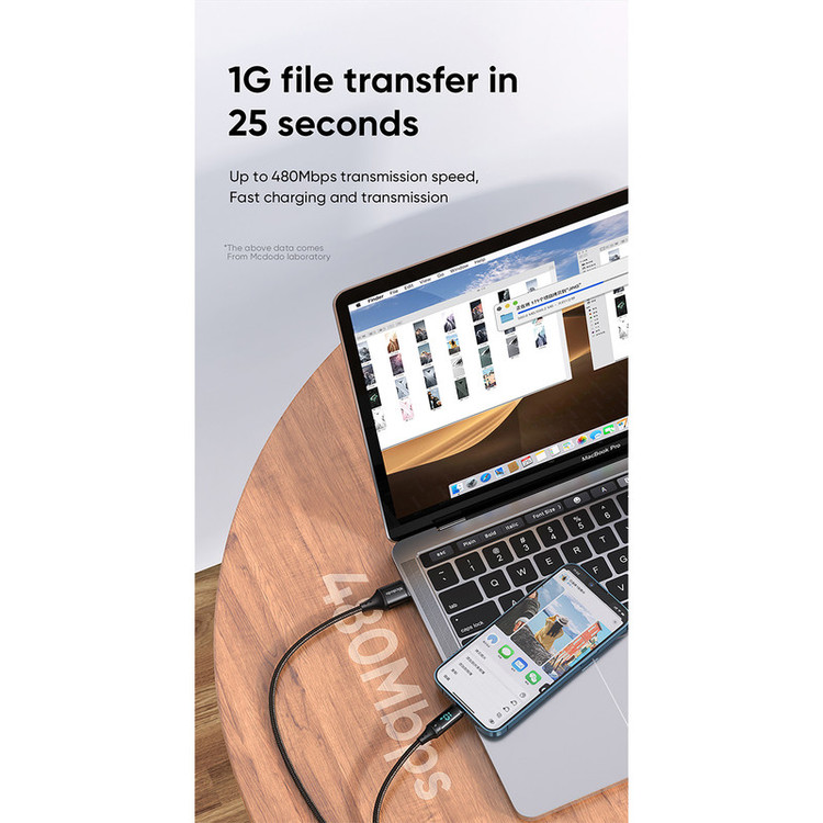 کابل تبدیل USB به لایتنینگ مک دودو مدل CA-106 طول 1.2 متر