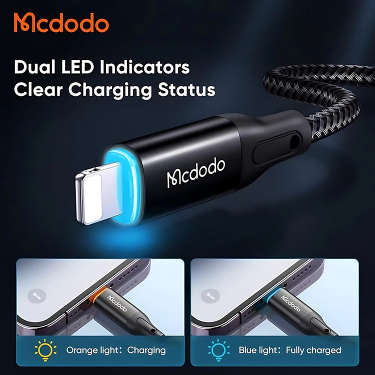 کابل تبدیل USB-C به لایتنینگ مک دودو مدل CA-305 طول 1.2 متر