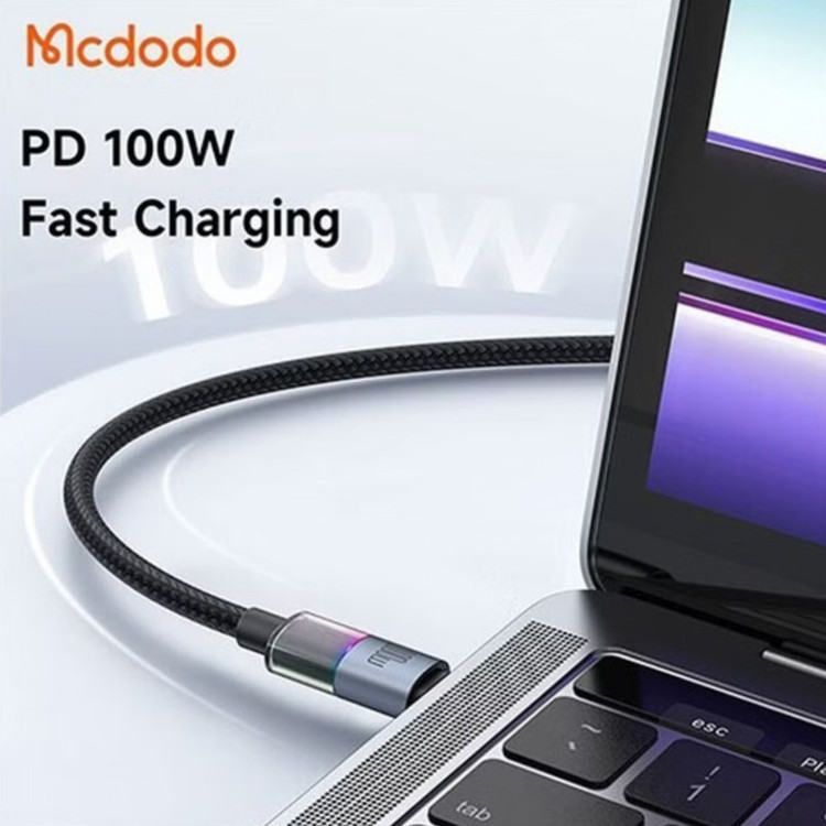 کابل USB-C مک دودو مدل 7colorful lights طول ۱.۲ متر