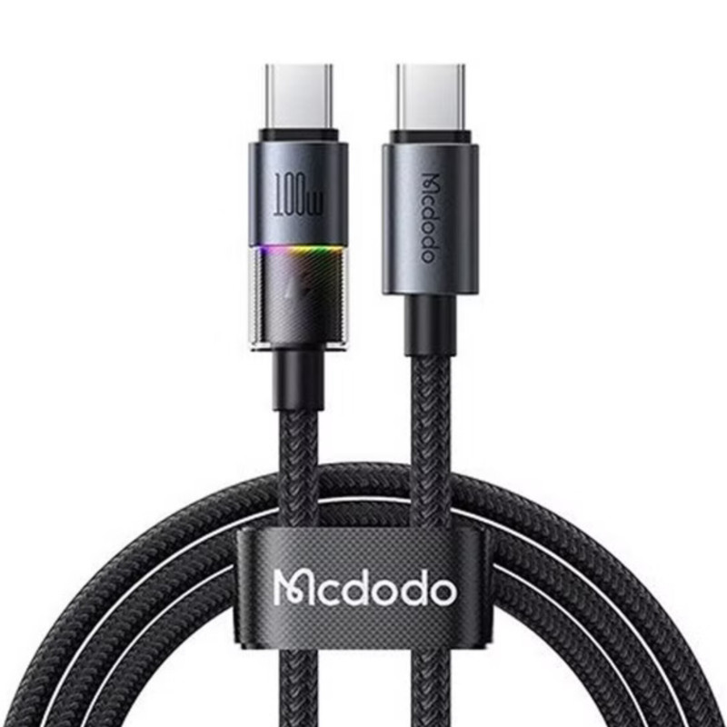 کابل USB-C مک دودو مدل 7colorful lights طول ۱.۲ متر
