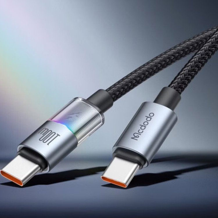 کابل USB-C مک دودو مدل 7colorful lights طول ۱.۲ متر