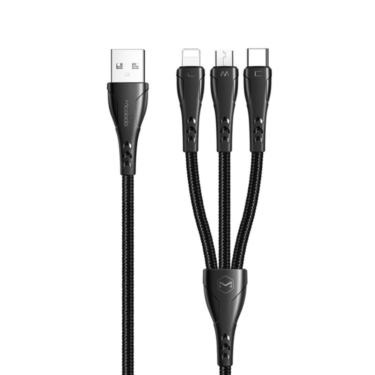 کابل تبدیل USB به Micro USB/ USB-C / لایتنینگ مک دودو مدل ca-696 طول 1.2 متر
